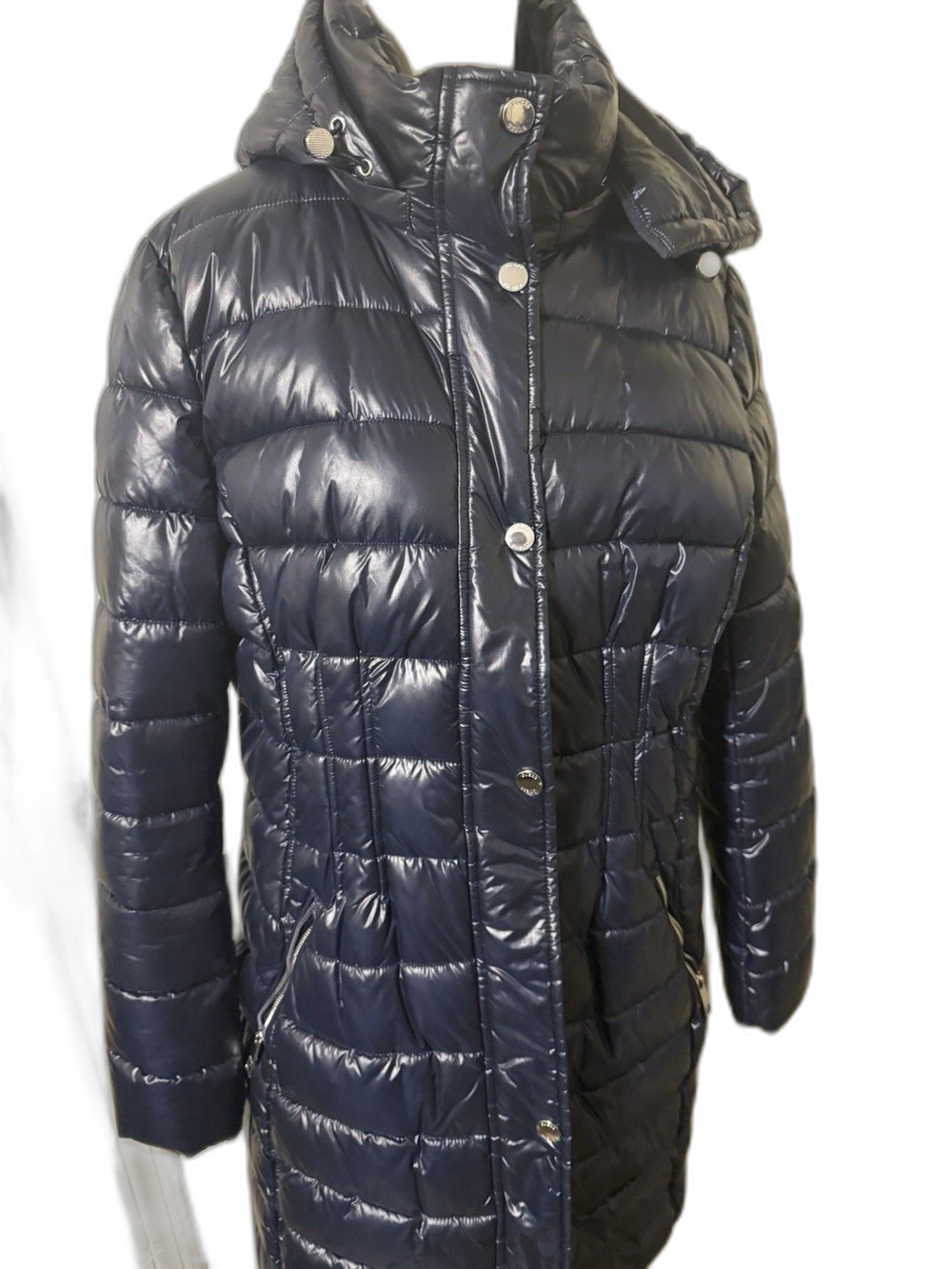 Navy Blue Guess Puffer Jacket Women Size Large ( 12-14)